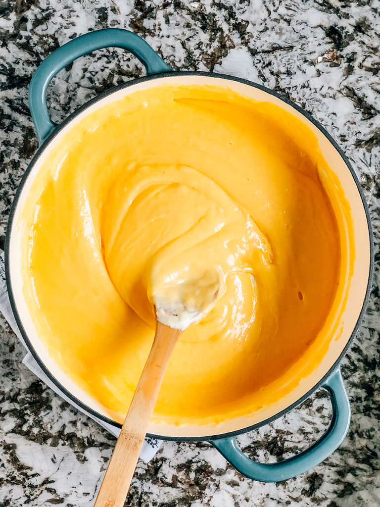 The finish sauce for this homemade mac and cheese recipe.