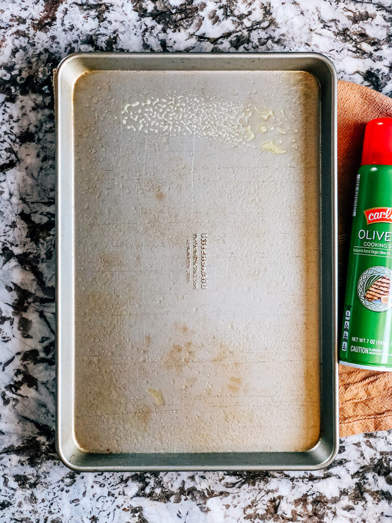 A grease 10x15 inch baking sheet.