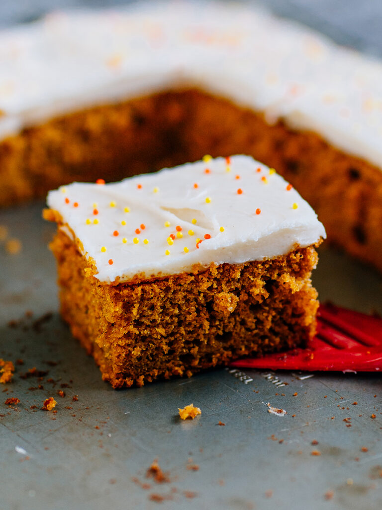 A delicious pumpkin bar ready to served.