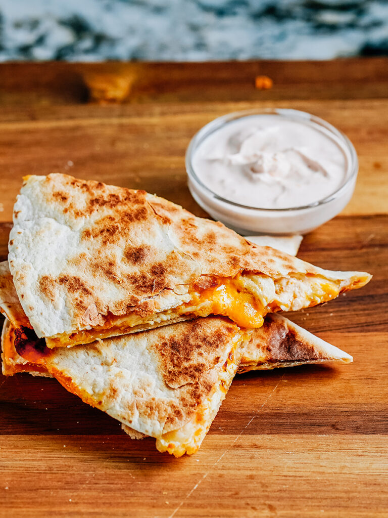 Easy Chicken Quesadillas with Homemade Sauce - The Recipe Life
