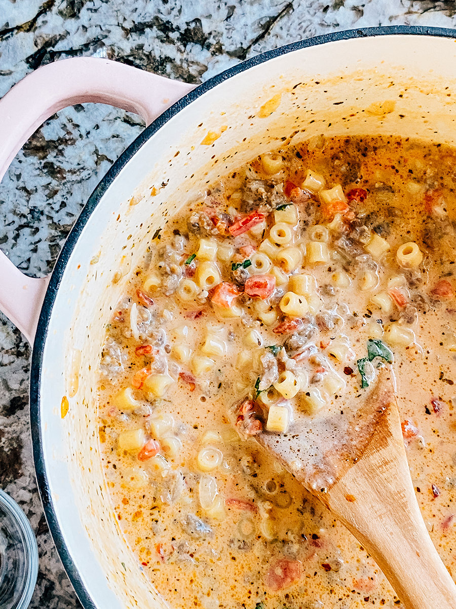 Creamy Parmesan Italian Sausage Soup