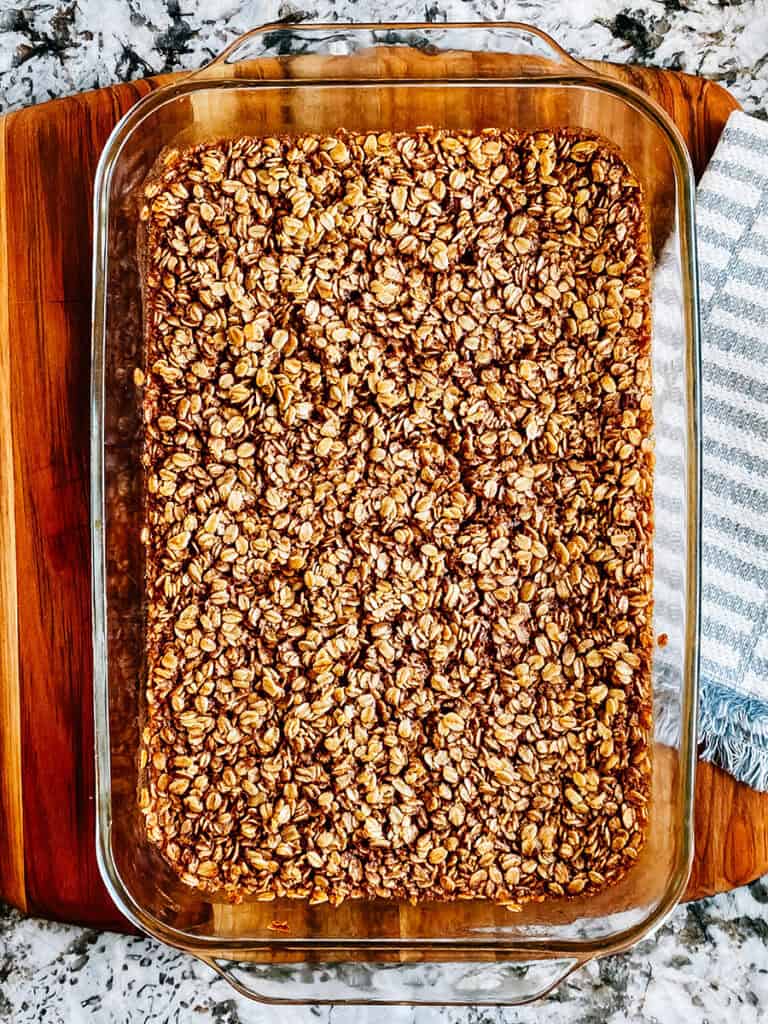 Baked and warm oatmeal bake.