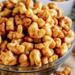 A Large bowl of this delicious caramel puff corn.