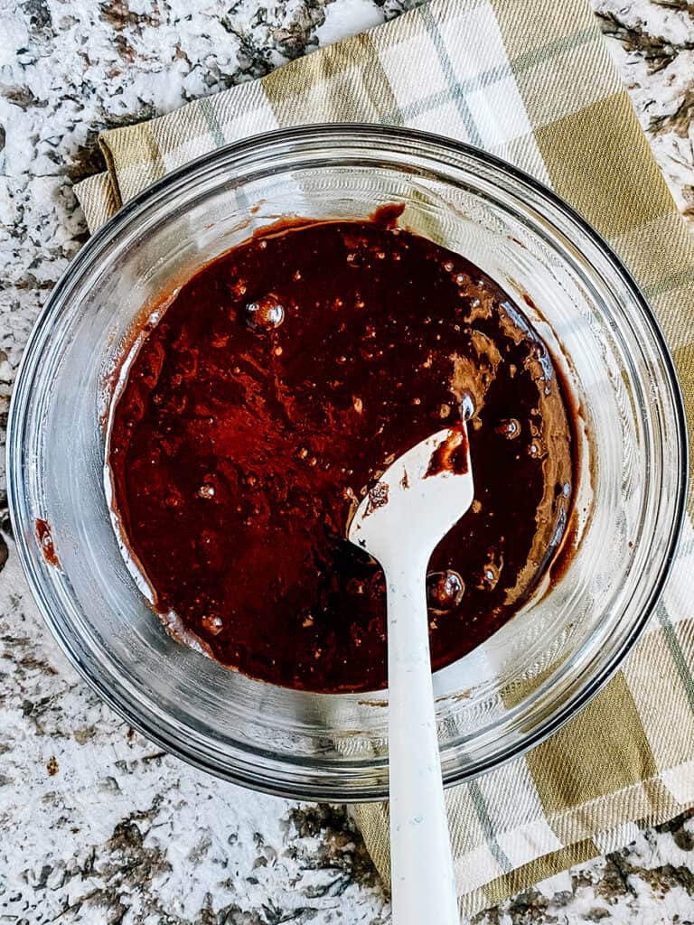 Mixed box brownie batter.